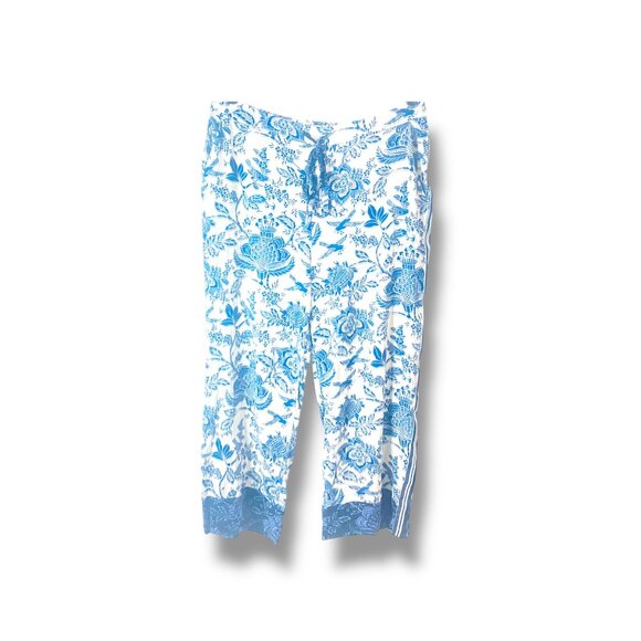 Liverpool Los Angeles Blue Floral Print Pants – Size L - Picture 3 of 17